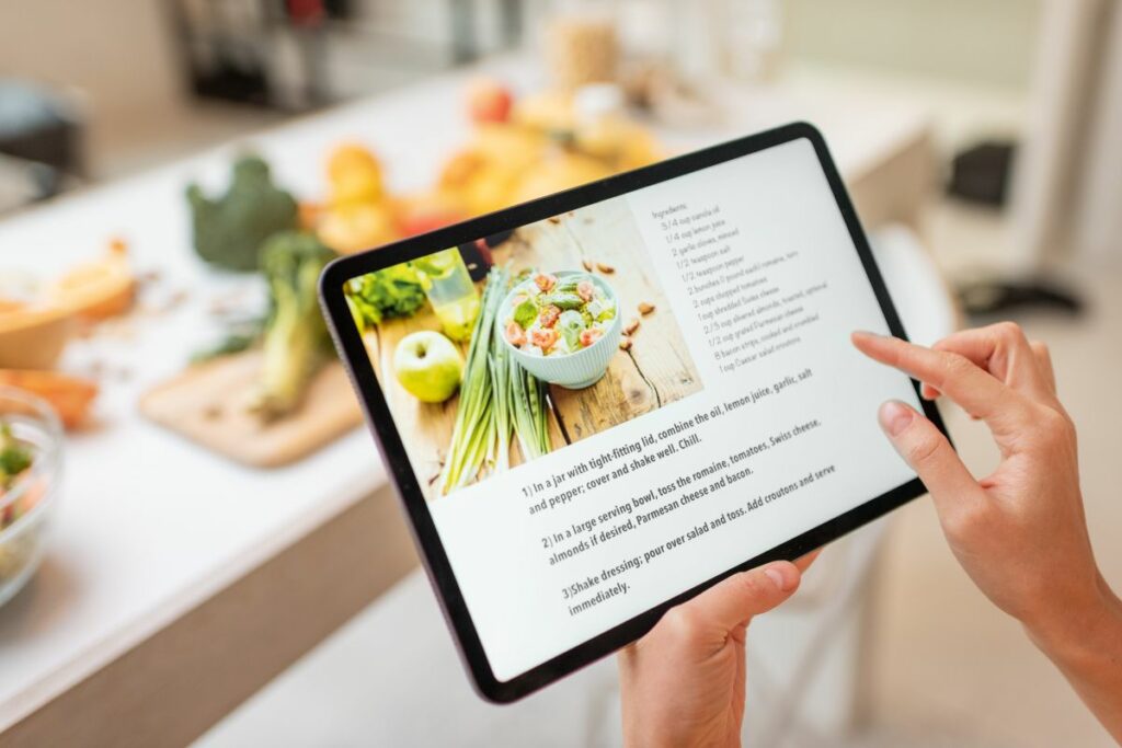 interactive food stations digital menu