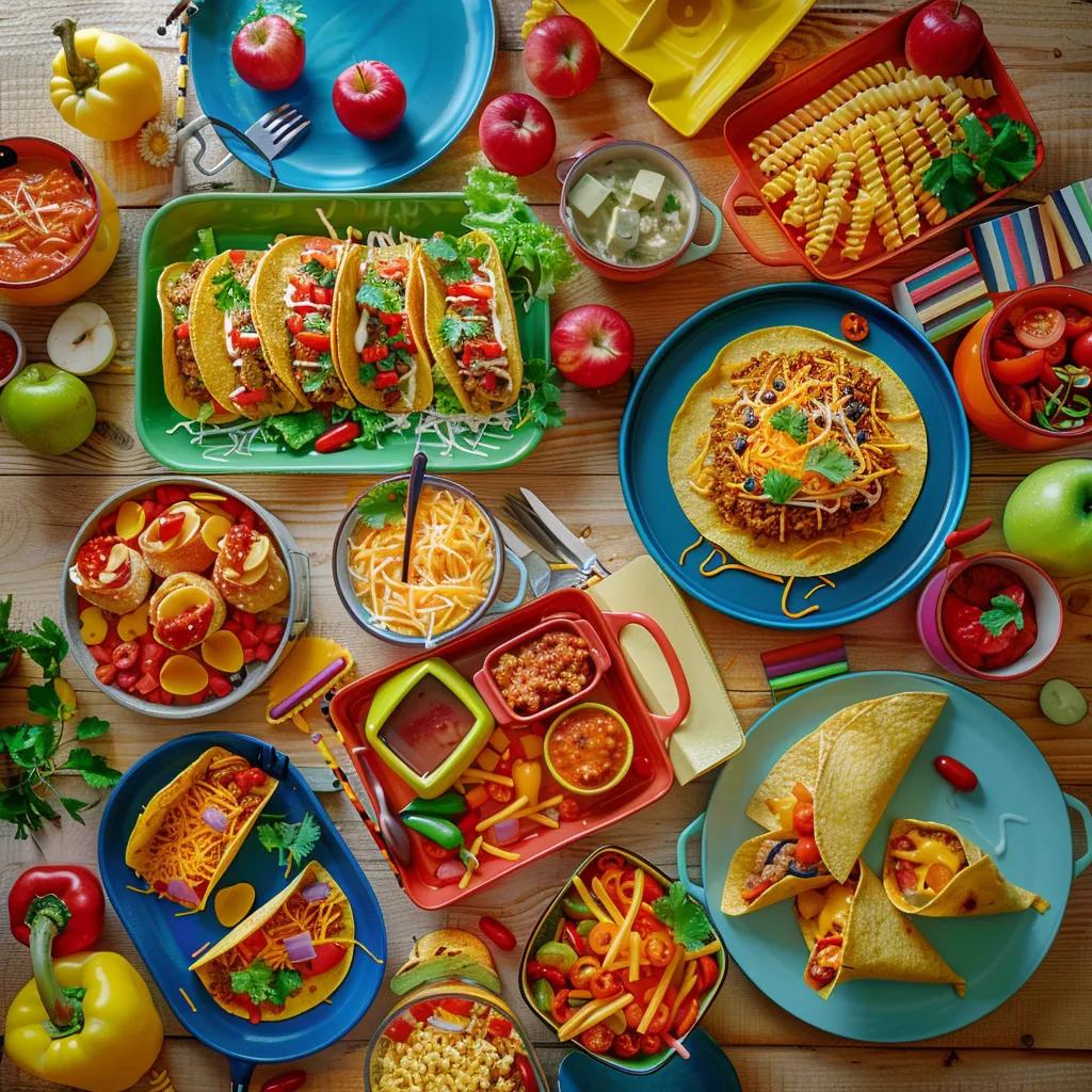 Catering Blog 13 Colorful back to school dinner table with diverse dishes promoting community and wellness